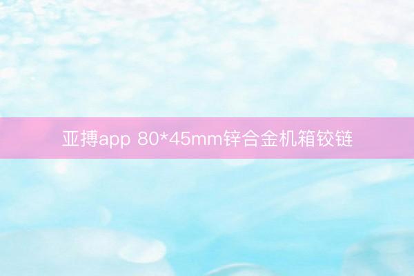 亚搏app 80*45mm锌合金机箱铰链