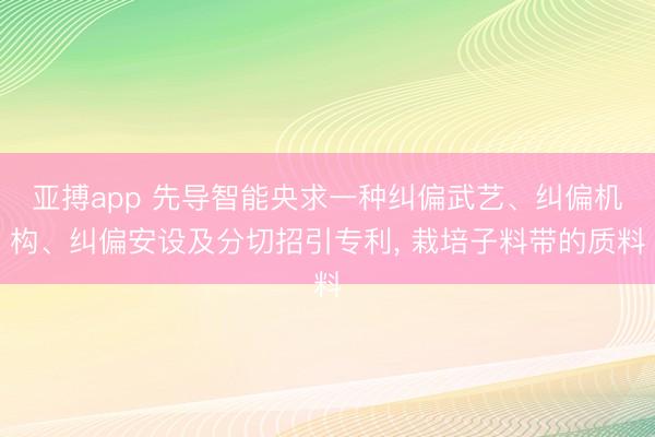 亚搏app 先导智能央求一种纠偏武艺、纠偏机构、纠偏安设及分切招引专利, 栽培子料带的质料