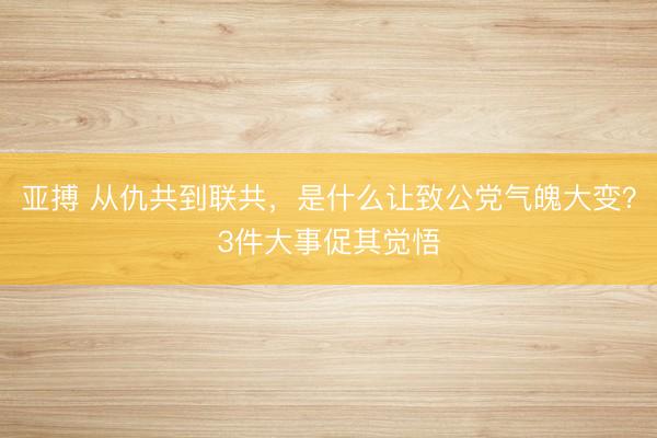 亚搏 从仇共到联共,是什么让致公党气魄大变?3件大事促其觉悟