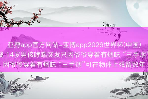 亚搏app官方网站-亚搏app2026世界杯(中国)IOS/Android官方下载 14岁男孩哮喘突发只因爷爷穿着有烟味 “三手烟”可在物体上残留数年